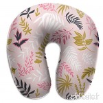 Travel Pillow Tropical Plants Memory Foam U Neck Pillow for Lightweight Support in Airplane Car Train Bus - B07V87GF97